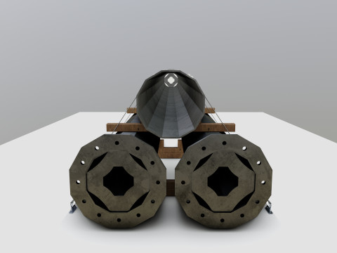 CARGO MODELS FOR TRUCK TRAILER-Polygon Pole Type-3-1 Model 3D