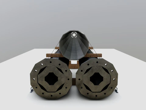 CARGO MODELS FOR TRUCK TRAILER-Polygon Pole Type-3-1 3D Model