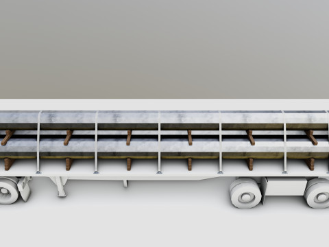 CARGO MODELS FOR TRUCK TRAILER-Polygon Pole Type-3-1 Model 3D