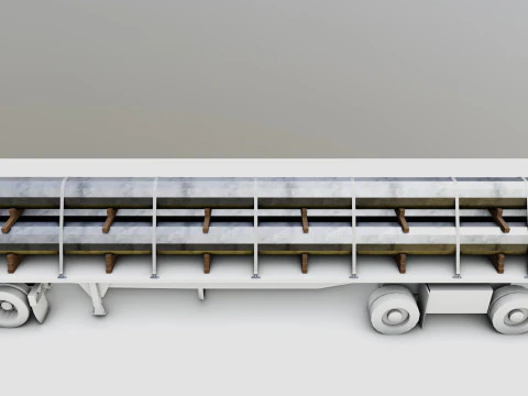 CARGO MODELS FOR TRUCK TRAILER-Polygon Pole Type-3-1 3D Model