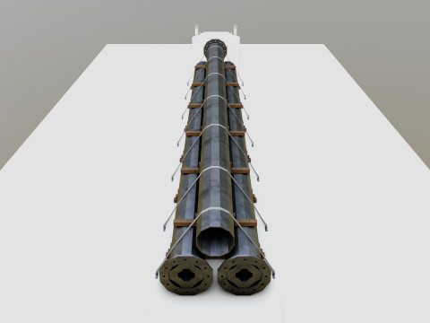 CARGO MODELS FOR TRUCK TRAILER-Polygon Pole Type-3-1 Model 3D