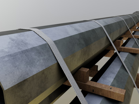 CARGO MODELS FOR TRUCK TRAILER-Polygon Pole Type-3-1 Model 3D