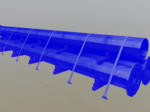CARGO MODELS FOR TRUCK TRAILER-Polygon Pole Type-3-1 Model 3D
