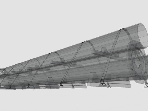 CARGO MODELS FOR TRUCK TRAILER-Polygon Pole Type-3-1 Model 3D