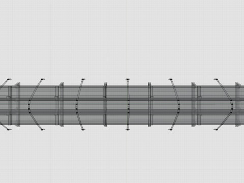 CARGO MODELS FOR TRUCK TRAILER-Polygon Pole Type-3-1 Model 3D