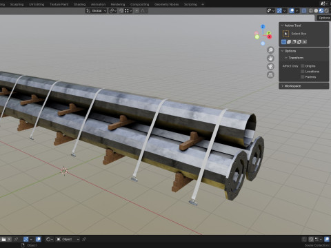 CARGO MODELS FOR TRUCK TRAILER-Polygon Pole Type-3-1 Model 3D