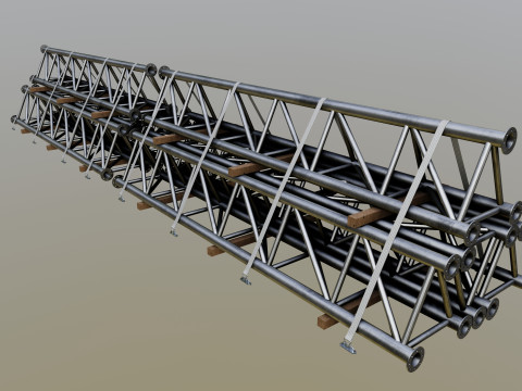 CARGO MODELS FOR TRUCK TRAILER-Roof Modul Type-1 3D 模型