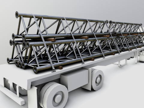 CARGO MODELS FOR TRUCK TRAILER-Roof Modul Type-1 3D-Modell
