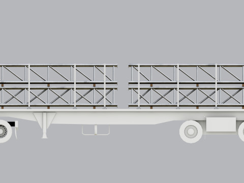 CARGO MODELS FOR TRUCK TRAILER-Roof Modul Type-1 3D-Modell