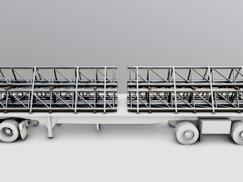 CARGO MODELS FOR TRUCK TRAILER-Roof Modul Type-1 3D-Modell