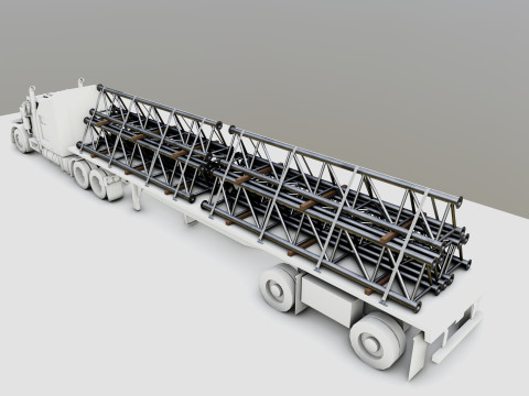 CARGO MODELS FOR TRUCK TRAILER-Roof Modul Type-1 3D-Modell