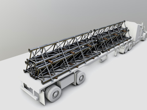 CARGO MODELS FOR TRUCK TRAILER-Roof Modul Type-1 3D-Modell