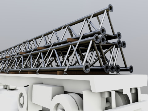 CARGO MODELS FOR TRUCK TRAILER-Roof Modul Type-1 3D-Modell