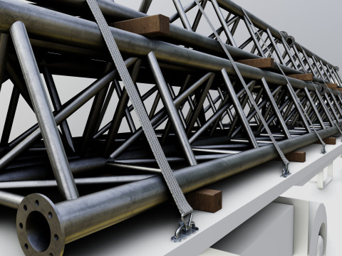 CARGO MODELS FOR TRUCK TRAILER-Roof Modul Type-1 3D-Modell
