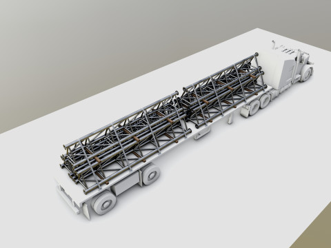 CARGO MODELS FOR TRUCK TRAILER-Roof Modul Type-1 3D-Modell