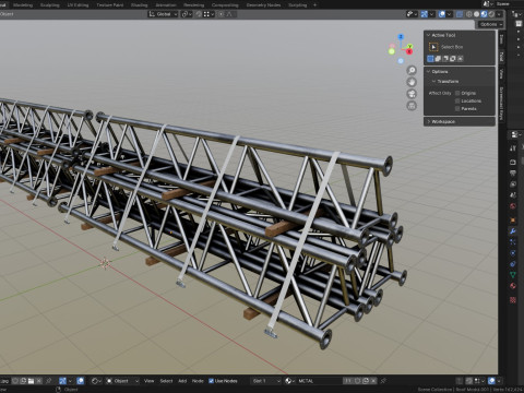 CARGO MODELS FOR TRUCK TRAILER-Roof Modul Type-1 3D-Modell