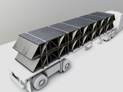 CARGO MODELS FOR TRUCK TRAILER-Roof Modul Type-2 Modèle 3D