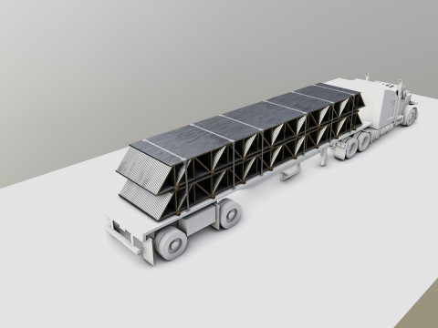 CARGO MODELS FOR TRUCK TRAILER-Roof Modul Type-2 Modèle 3D