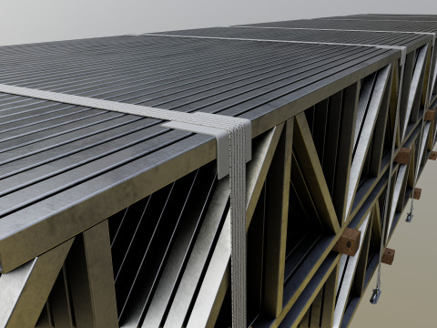 CARGO MODELS FOR TRUCK TRAILER-Roof Modul Type-2 Modèle 3D