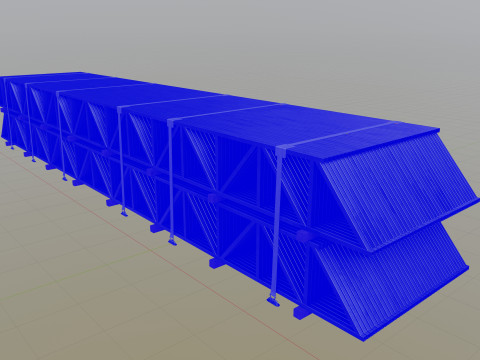 CARGO MODELS FOR TRUCK TRAILER-Roof Modul Type-2 Modèle 3D