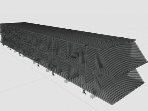 CARGO MODELS FOR TRUCK TRAILER-Roof Modul Type-2 Modèle 3D