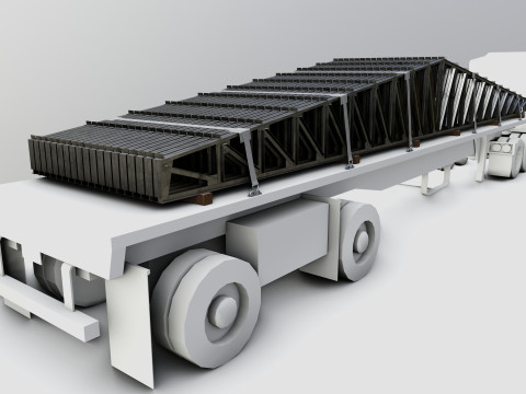 CARGO MODELS FOR TRUCK TRAILER-Roof Modul Type-3 3D-Modell