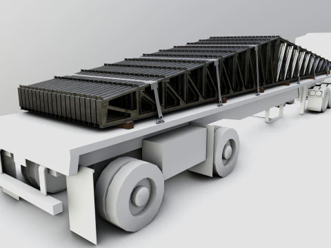 CARGO MODELS FOR TRUCK TRAILER-Roof Modul Type-3 3D Model