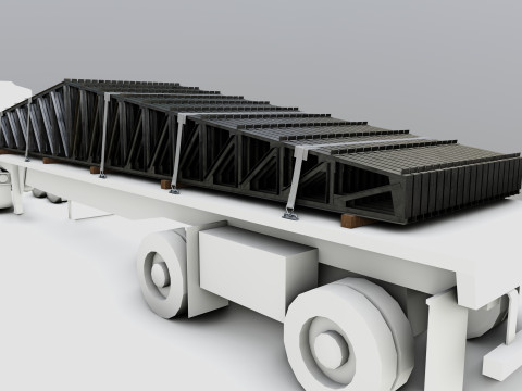CARGO MODELS FOR TRUCK TRAILER-Roof Modul Type-3 3D-Modell