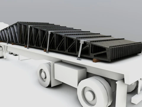 CARGO MODELS FOR TRUCK TRAILER-Roof Modul Type-3 3D Model