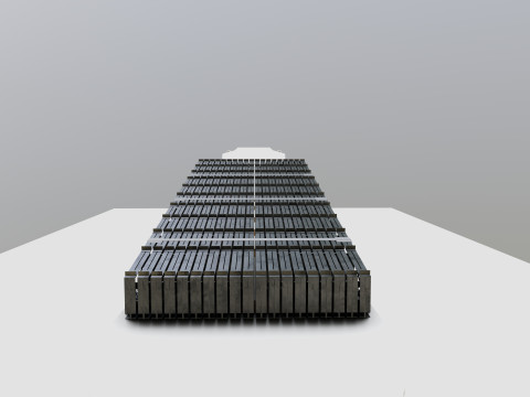 CARGO MODELS FOR TRUCK TRAILER-Roof Modul Type-3 3D-Modell