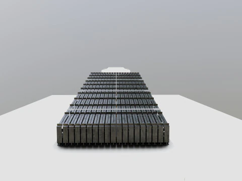 CARGO MODELS FOR TRUCK TRAILER-Roof Modul Type-3 3D Model