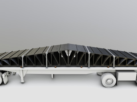 CARGO MODELS FOR TRUCK TRAILER-Roof Modul Type-3 3D-Modell