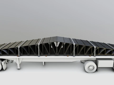 CARGO MODELS FOR TRUCK TRAILER-Roof Modul Type-3 3D Model