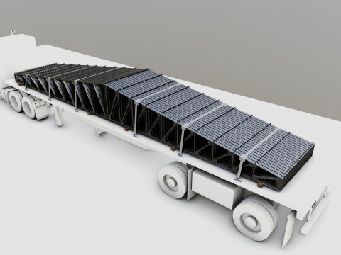 CARGO MODELS FOR TRUCK TRAILER-Roof Modul Type-3 3D-Modell