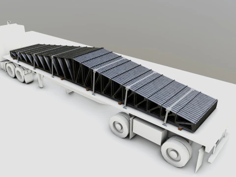 CARGO MODELS FOR TRUCK TRAILER-Roof Modul Type-3 3D Model