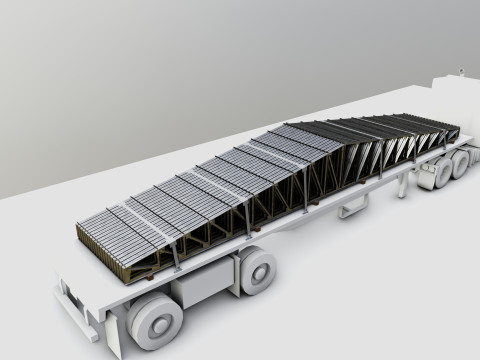 CARGO MODELS FOR TRUCK TRAILER-Roof Modul Type-3 3D-Modell