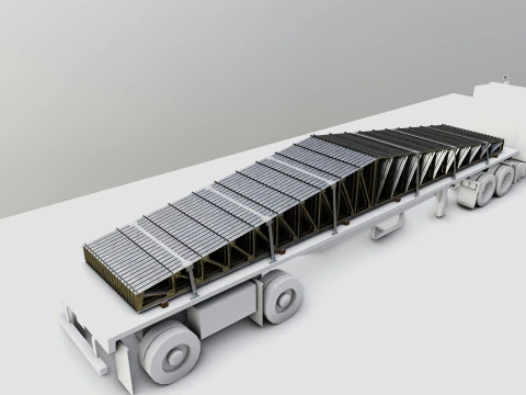 CARGO MODELS FOR TRUCK TRAILER-Roof Modul Type-3 3D Model