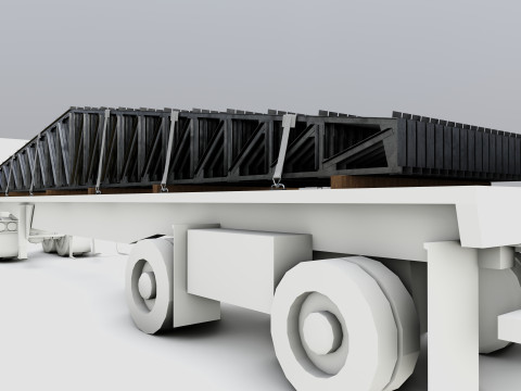 CARGO MODELS FOR TRUCK TRAILER-Roof Modul Type-3 3D-Modell