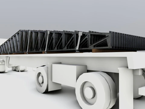 CARGO MODELS FOR TRUCK TRAILER-Roof Modul Type-3 3D Model