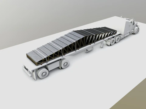 CARGO MODELS FOR TRUCK TRAILER-Roof Modul Type-3 3D Model