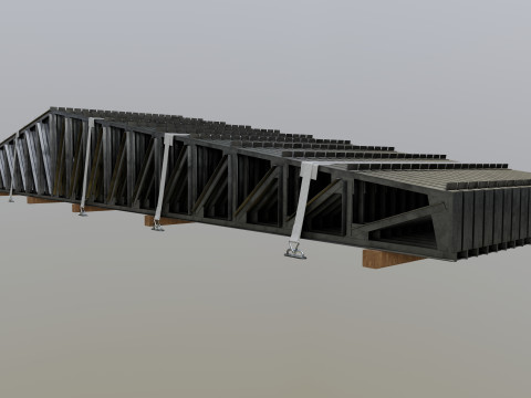 CARGO MODELS FOR TRUCK TRAILER-Roof Modul Type-3 3D-Modell