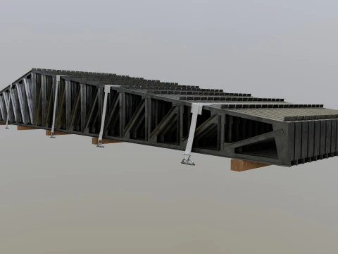 CARGO MODELS FOR TRUCK TRAILER-Roof Modul Type-3 3D Model