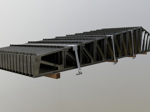 CARGO MODELS FOR TRUCK TRAILER-Roof Modul Type-3 3D-Modell