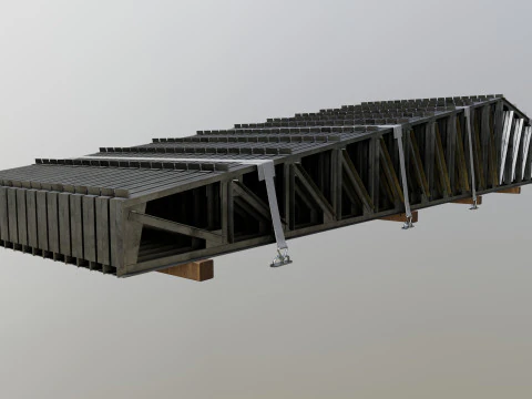 CARGO MODELS FOR TRUCK TRAILER-Roof Modul Type-3 3D Model
