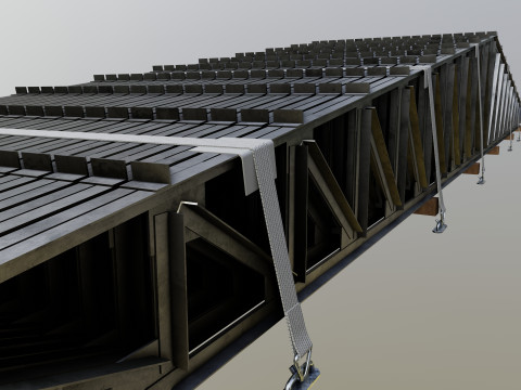 CARGO MODELS FOR TRUCK TRAILER-Roof Modul Type-3 3D-Modell