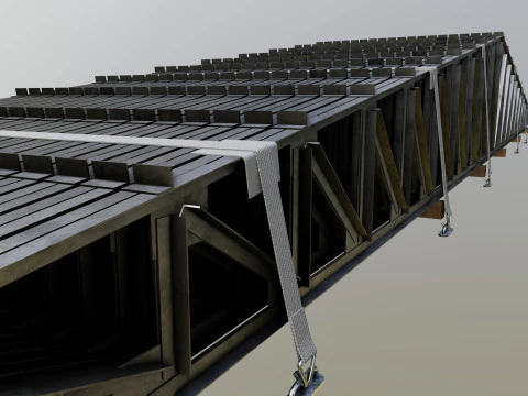 CARGO MODELS FOR TRUCK TRAILER-Roof Modul Type-3 3D Model
