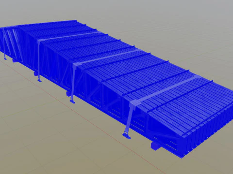CARGO MODELS FOR TRUCK TRAILER-Roof Modul Type-3 3D Model