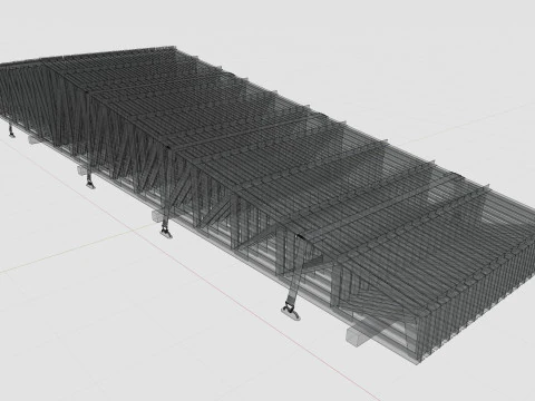 CARGO MODELS FOR TRUCK TRAILER-Roof Modul Type-3 3D Model