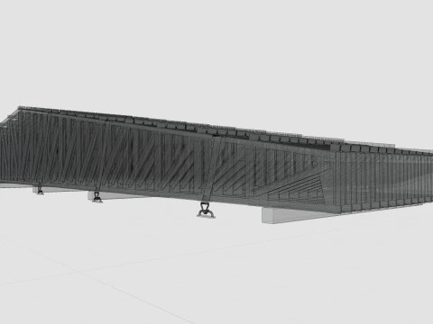 CARGO MODELS FOR TRUCK TRAILER-Roof Modul Type-3 3D Model