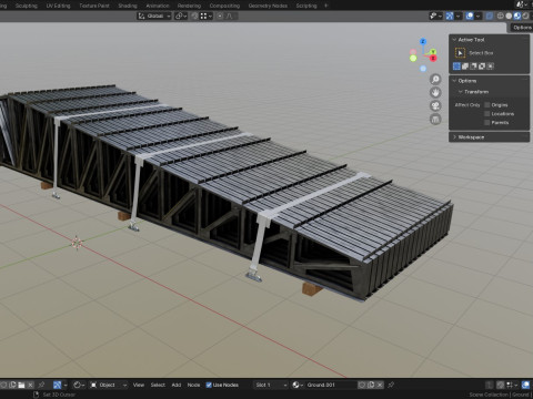 CARGO MODELS FOR TRUCK TRAILER-Roof Modul Type-3 3D-Modell